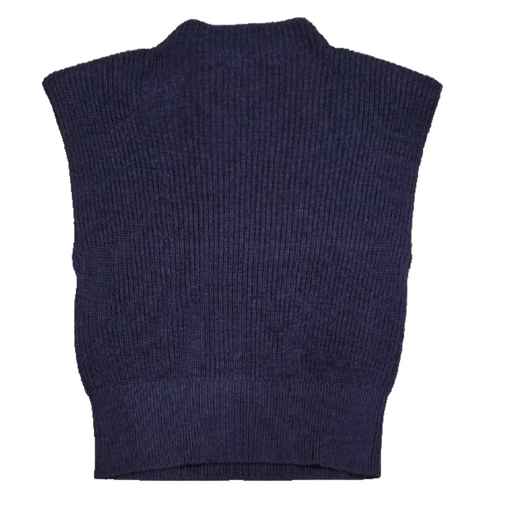 Aritzia Babaton Hazlitt Sweater 100% Merino Wool Knitted Top Navy Small A004890
